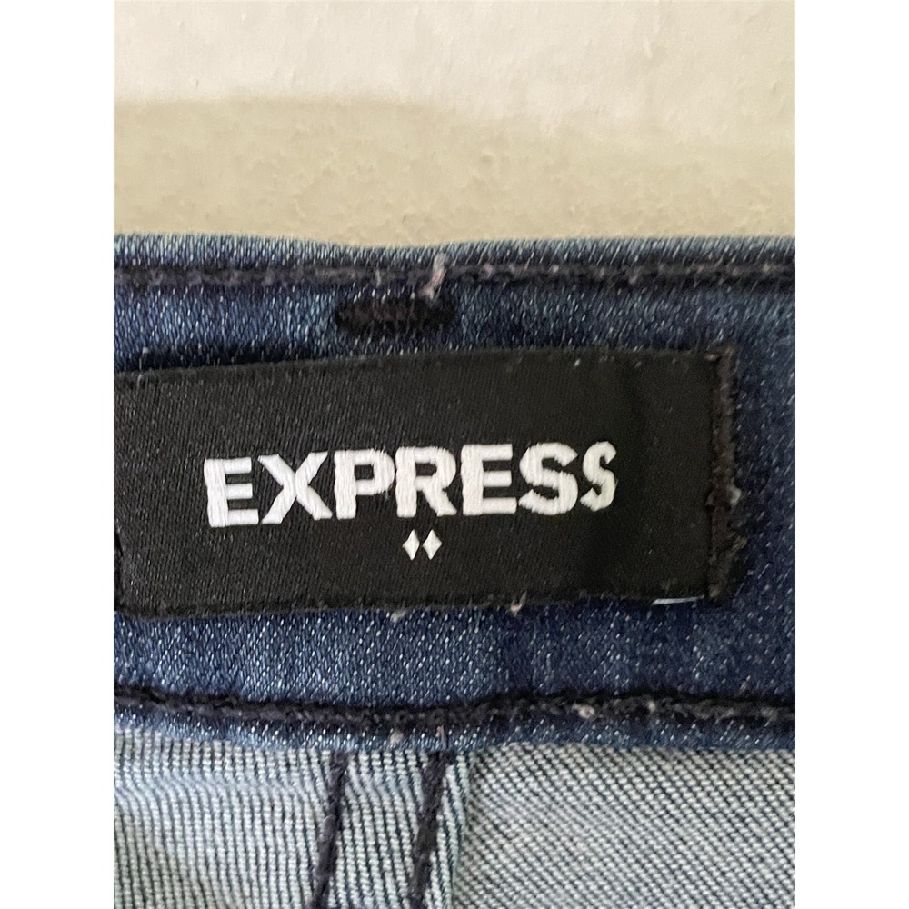 Express 8 High Rise Skinny Rinse Stretch Denim Womens Jeans - Picture 4 of 10